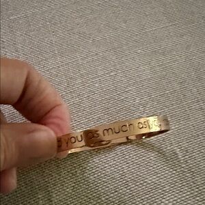 Elegant Gold-Tone Bracelet 
Engraved “ I need you as much as you need me”